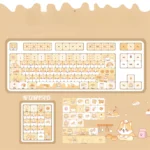 Charming gallery of the Bread Corgi MAO Keycap Set, showcasing its adorable, bread-inspired design and playful rounded aesthetics from every angle.