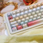 Playful 126-key Bubbly Ramune PBT keycaps set with refreshing hues with light refraction, which consider a unique design.