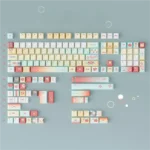 Vibrant original Bubbly Ramune PBT keycaps set: a 145-key boxed set, showcasing refreshing hues bubbly designs.
