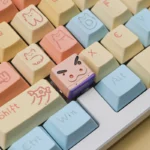 A playful Crayon Shin-Chan Buriburizaemon artisan ESC keycap, showcasing its vibrant details and exclusive design from multiple angles, perfect for fans.