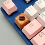 Caramel Coffee Bean Chocolate Keycap featuring warm caramel coffee bean design with intricate dessert-inspired details, a unique aesthetic delight.