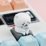 Whimsical Chiikawa Joke Bear keycap gallery, highlighting expressive character designs and charming emotional variations from multiple perspectives.