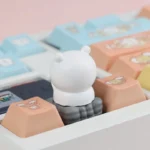 A whimsical Chiikawa Joke Bear keycap gallery, showcasing its expressive face and charming details from various angles. Express your unique design.