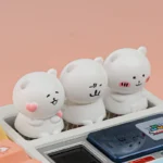 Unique Chiikawa Joke Bear artisan ESC keycap, handcrafted in resin. Multiple views capture its whimsical, playful character and expressive charm.