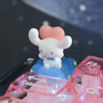 Whimsical Cinnamoroll Nebula Heart Shaped ESC Keycap showcased from a delightful new angle, revealing its sparkling cosmic Cinnamoroll design and dreamy design.