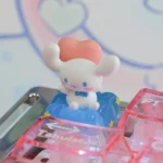 Playful Cinnamoroll Nebula Heart Shaped ESC Keycap featuring the whimsical character amidst a sparkling cosmic design, adding dreamy charm to any keyboard