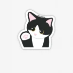 Playful cow cat desk mat for working environment, showcasing unique black and white patterns from a charming perspective, enhancing desk aesthetics.