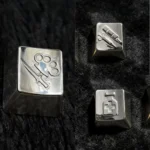 Premium CSGO keycap showcasing a meticulously detailed in-game item replica, highlighting its artisan craftsmanship and high-quality metallic finish.