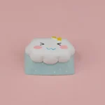 Detailed view of the Cute Cloud & Star Artisan Keycap, showcasing its unique design with a charming, vibrant cloud, and twinkling star.