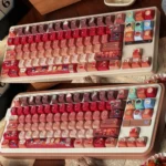 Whimsical Delicious Dungeon keycap set featuring exclusive anime characters and fantastical food, perfect for unique keyboard customization.