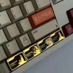 Premium Delta Force Map Access Keycap for tactical gaming, featuring a dark military aesthetic with intricate gold map details on a main display.