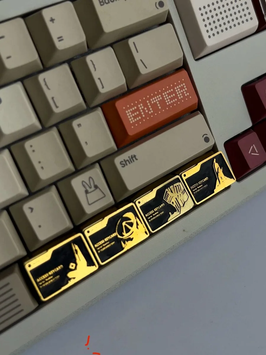 Premium Delta Force Map Access Keycap for tactical gaming, featuring a dark military aesthetic with intricate gold map details on a main display.
