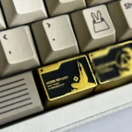 Premium Delta Force Map Access keycap from various angles, showcasing its tactical military design with dark tones and striking gold accents.