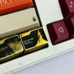 Multiple views of the Delta Force Map Access Keycap, highlighting its dark tactical military design with intricate gold map details and a premium finish.