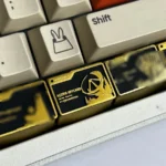 Premium Delta Force Map Access keycap gallery, displaying its dark tactical military aesthetic and intricate gold map details from multiple angles.