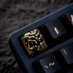 Disaster Relief Demon Keycaps, featuring a defiant, intricately detailed demon with a dark, industrial finish.