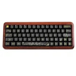 Exquisite Dunhuang Silk Road PBT keycap set displayed from various angles, revealing intricate ancient mural art and desert landscape motifs.