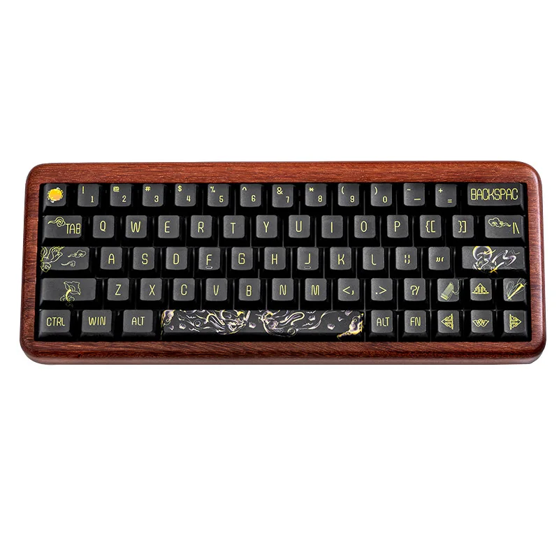 Exquisite Dunhuang Silk Road PBT keycap set displayed from various angles, revealing intricate ancient mural art and desert landscape motifs.