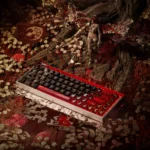 Close-up of the exclusive Malenia, Blade of Miquella Elden Ring keycaps set from multiple angles, showcasing the premium dark fantasy artistry design.
