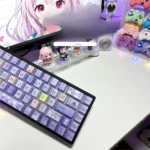 Vibrant Floral World Backlit Keycap Set, highlighting intricate garden patterns and translucent legends, perfectly optimized for stunning backlighting.
