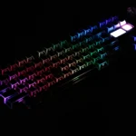 Folded Shadow Cat Keycaps Set, PBT dye-sublimated with playful feline silhouettes, captured from an ergonomic side profile. Highlights mystical artistic design.