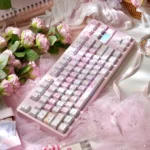 Folded Shadow Cat Keycaps Set: Whimsical ergonomic dye-sub PBT keycaps, shown from various angles, highlighting playful feline silhouettes and mystical charm.