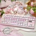 Folded Shadow Cat Keycaps Set: an ergonomic dye-sub PBT set displaying playful shadowy feline silhouettes and a subtle mystical aesthetic.