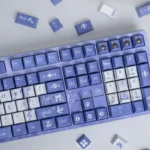 Exclusive Genshin Impact Columbina keycaps set. Ethereal Moon Maiden design with mysterious, moonlit character art. Artistic and detailed view of the unique design.