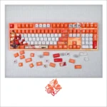 Vibrant Yoimiya Genshin Impact keycaps set. Exclusive full keycap collection featuring artistic character art, festive fireworks, and Inazuma details.