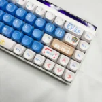 RX-78-2 Gundam MOA PBT Keycap Set displayed from multiple angles, highlighting its iconic mecha design, classic colors and bold legends.