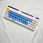 Legendary RX-78-2 Gundam MOA PBT Keycap Set showcases iconic mecha, classic colors, bold legends, MOA profile, multiple angles.