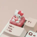 Exclusive Hello Kitty Dessert Artisan ESC Keycap, a whimsical desktop accent featuring Hello Kitty enjoying sweet treats. Sweet nostalgia!