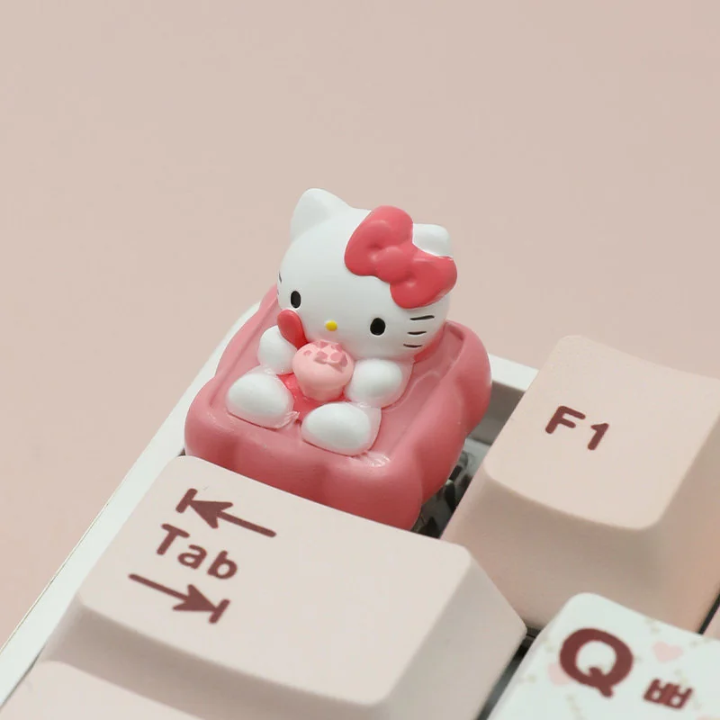 Exclusive Hello Kitty Dessert Artisan ESC Keycap, a whimsical desktop accent featuring Hello Kitty enjoying sweet treats. Sweet nostalgia!