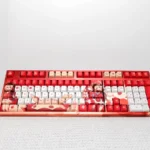 Exclusive Genshin Impact Klee Keycap Set, PBT Cherry Profile, showcasing vibrant hues playful explosive anime motifs.