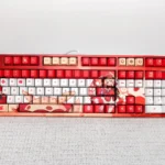 Exclusive Klee Keycap Set for Genshin Impact fans, showcasing vibrant hues PBT Cherry profile keycaps with playful explosive designs.
