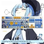 Enchanting Magical Girl Keycaps Set: Sherry Tachibana PBT set, showcasing vibrant anime art and translucent, front-engraved legends for a stunning design.