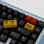 A premium zinc alloy Super Mario Question Block keycap, an iconic Mario keycap with vibrant pixelated detail for enthusiasts.