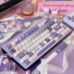Whimsical marionette puppet PBT keycaps set, showing intricate dye-sub designs on premium PBT. Different views emphasize nostalgic, handcrafted artistry.