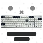 Iconic Miffy PBT keycaps set. This gallery image shows durable PBT and clear backlit legends, ensuring joyful, playful typing.