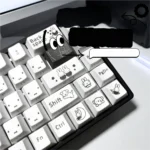 This whimsical Miffy keycap set gallery shows its iconic character from playful angles. Get vibrant charm and nostalgic joy for instant keyboard personality design.