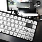 Miffy keycap set product gallery showing the iconic Miffy character design from various angles, highlighting its whimsical charm and vibrant colors for nostalgia setup.