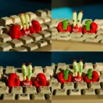 Vibrant Mr. Krabs keycap, an iconic SpongeBob resin artisan, featuring intricate money details for mechanical keyboards.