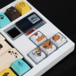 Serene handcrafted resin Naruto and Kurama keycap, showcasing vibrant artistic details from a unique angle. A must-have for collectors.