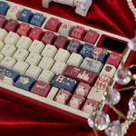Whimsical Nutcracker PBT Dye-Sub Keycaps Set detailed from multiple angles, featuring enchanting ballet motifs, festive colors, and whimsical character design.