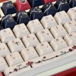 This gallery showcases the intricate Palace Secret PBT Dye-Sub Keycap Set from multiple angles, revealing its regal, palace-inspired motifs and artistic feel.