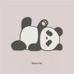 A collection of premium Panda Mouse Pad showcasing milky illustrations from various angles, highlighting their durable design for your desk.