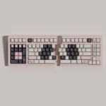 Artistic Panda PBT keycaps set, featuring a charming panda motif, crisp dye-sub legends, and durable PBT in a warm minimalist block design.