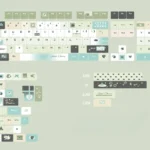 Literary Quest 144-key PBT keycap set, dye-sublimated with ancient motifs. Durable, artistic, boxed for your quest.
