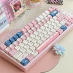 Pure Heartbeat PBT Keycap Set, an ethereal blend of durable PBT and crisp dye-sub legends, offering ergonomic comfort and minimalist charm.