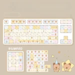 Playful Bubble Capybara PBT MOA keycaps set from multiple angles, showcasing adorable whimsical Capybara designs and the smooth, MOA profile.